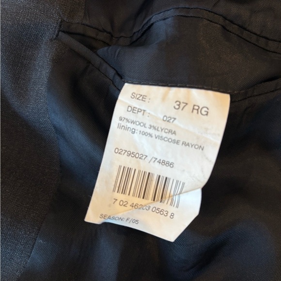 Brooks Brothers 346 Stretch Men’s 37R Gray Suit Jacket Sport Coat Blazer Modern - Picture 8 of 9